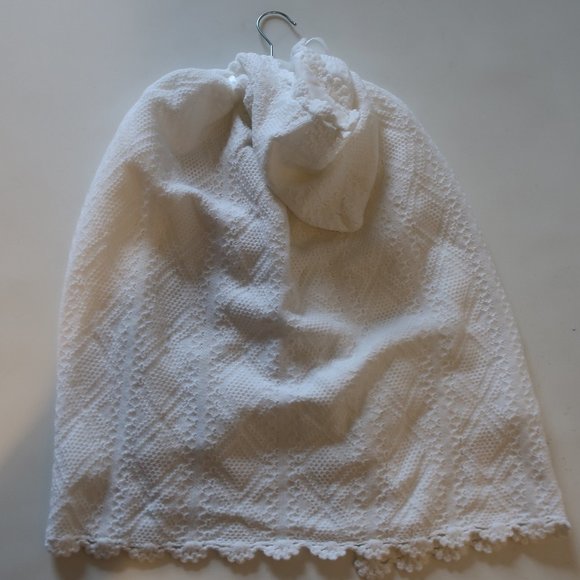 NWT Baby Girls Angels White Hooded Knit Sweater Cape 4T* - Picture 5 of 9